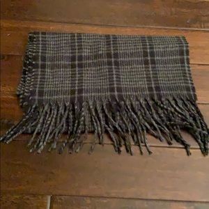 Gray and Black Plaid Super Soft Scarf